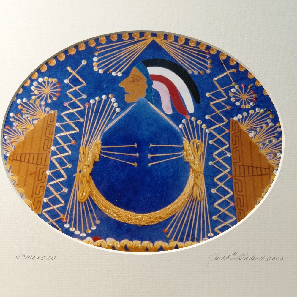 Sombrero Art Photo Print By Jack E. Stiddard 8x10/11x14 Mat